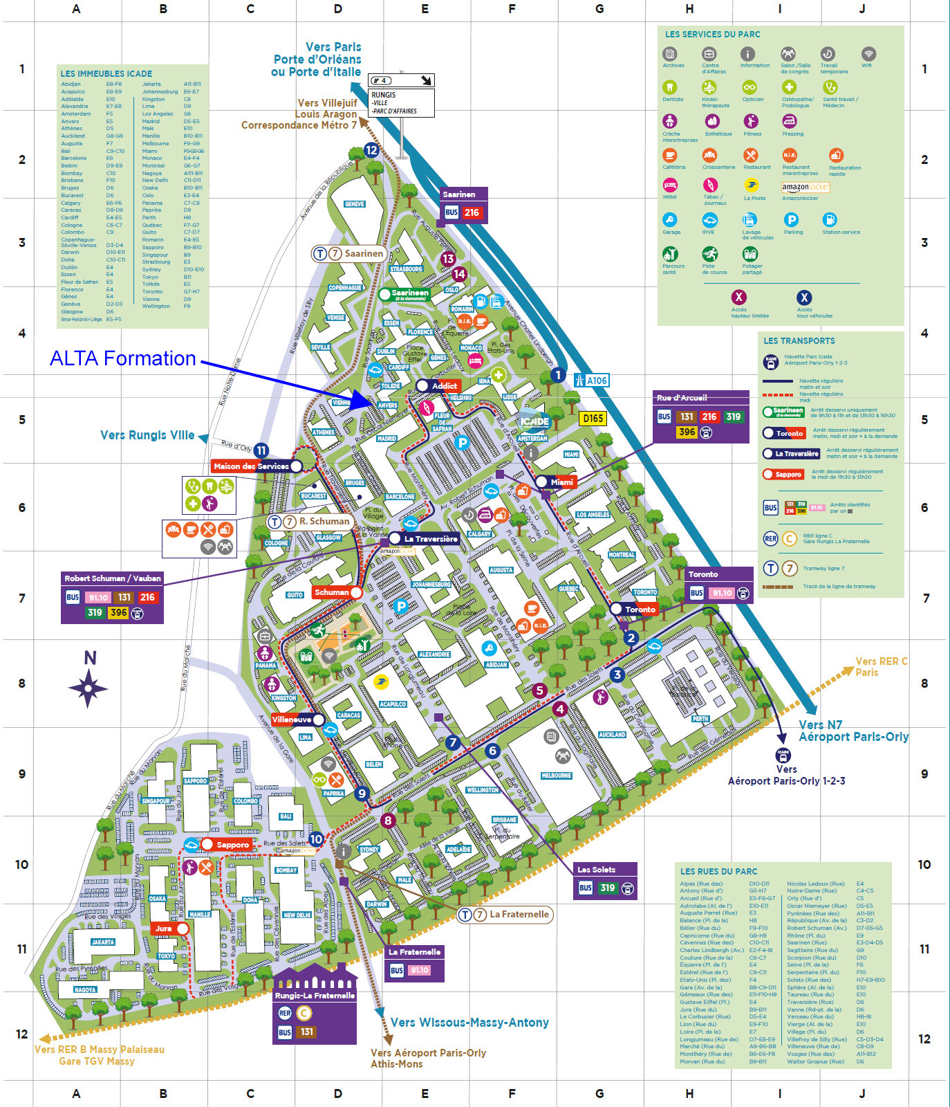 47 Rue Des Solets Parc Icade 94 Rungis ALTA-Interim: Plan de situation SILIC